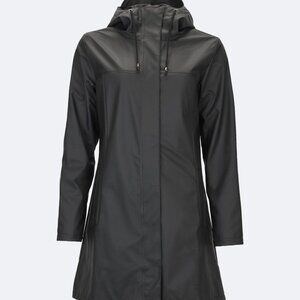 Rains Women's Firn Insulated Thermal Rain Jacket Black Sz XS/Small
